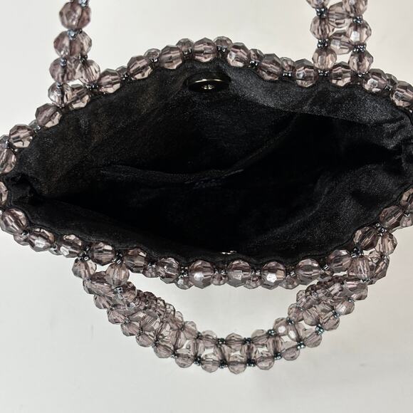 Y2K GAP Grey Beaded Small Square Purse - Picture 2 of 4